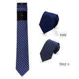 Riolio  2pcs Man Tie Classic Business Necktie Blue Wine Pink Solid Color Smart Casual Suit Necktie Striped Plaid Paisley Neck Gravatas