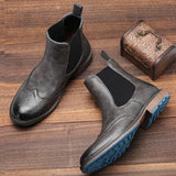 Riolio 7-13 Brogue Chelsea boots comfortable brand fashion boots leather