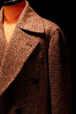 Riolio  Luxury Wool Blend Coat Men Over Jacket Herringbone Pattern Double Breasted Overcoat Plus Size Warm Formal Business Tailored Wear
