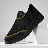 Riolio  New Summer Men Mesh Shoes Breathable Loafer Lightweight Handmade Casual Shoes Outdoor Men's Sneakers Walking Shoe Driving Shoes