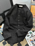 Riolio Casual Loose Long Sve Jaet Men's Sle Vintage Hong Kong Spring Autumn American Loose Casual Match All Retro Fraance Wind