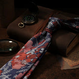 Riolio  New Year Horse Neckties Adult Animal Flower Red Neck Ties Luxury Casual Polyester 8cm Tie Wedding Suit Accessories