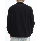 Riolio  Autumn Men's Retro Striped Polo Sweater Long Sleeve Half Zip Luxury Knitwear Business Casual Loose Fit Patchwork Pullover Tops