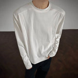 Riolio  Mens T-Shirt Deconstructed Plain Casual T-Shirt Streetwear Fashion Daily Versatile Outdoor Trend Long-Sleeved Top Men'S Clothing