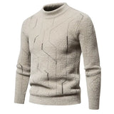 Riolio Men's Autumn and Winter New Imitation Mink Sweater  Matching Fashion Knit Sweater Man Clothes