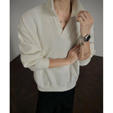 Riolio  Long sleeve t Shirt men 2025 Arrival Men Polo Shirt Solid Color Casual Relaxed Fit Collar Tops Autumn Fall Fashion Mens Clothing