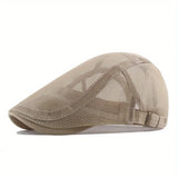 Riolio Outdoor Sun Hats Breathable Mesh Newsboy Cap Beret Men's Casual Hat Berets Spring Summer Autumn Flat Gorras