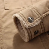 Riolio Outerwear Clothing fleece Bomber Jacket Men's Windbreaker Thick Warm Male Parkas Military Mens Winter Jackets Fur collar Coats