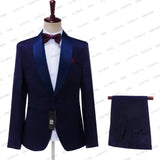 Elegant Mens Suits Formal Peaked Lapel Slim Fit Suit Purple Tuxedo Groom 2 Piece Set Wedding Suits For Men (Jacket+Pant)