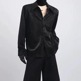 Riolio  Sequined Shirt Men's Korean Style Handsome Street Casual Long-sleeved Shirt Trendy Brand Fashion Y2K Men's Clothing