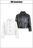 Riolio American Street High-end Coat Trendy Leather Jacket Korean Elegant 2025 Spring Men's New PU Lapel Slim Loose Jacket Aesthetic