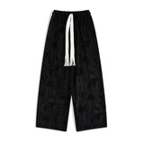 Riolio Corduroy Wide Pants Men Fashion Letters Baggy Straight Trousers Oversized Casual Bottoms Ins Vintage Male Y2K Clothes Streetwear