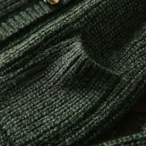 Riolio American High-end Knit Cardigan Men's Stand Collar Sweater Cardigan Korean 2025 New Spring Autumn New Sweater Button Jacket Chic