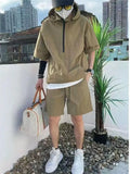 Riolio Shirts + shorts 2025 new style summer fashion youth Hooded Sportswear Men's Casual Two-piece Sets Male shorts and shirts men ﻿