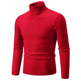 Riolio Winter High Neck Thick Warm Sweater Men Turtleneck Brand Mens Sweaters Slim Fit Pullover Men Knitwear Male Double Collar