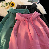 Riolio chill guy Men Washed Hoodies Harajuku Style Hooded Sweatshirts Letter Graffiti Sweatshirt Gothic 8 Colors Vintage Male Hoodie Y2k Women