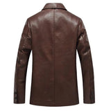 Riolio Men Soft PU Leather Jacket Male Business Leather Jacket Casual Coats Man Jaqueta Masculinas Inverno Couro Large Size XXXL 4XL