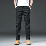 Riolio  Spring Summer Fashion Straight Men Casual Pants Embroidery Male Trousers Stretch Men's Clothes Khaki Plus Size 40