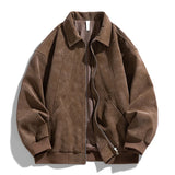 Riolio  spring bomber jacket men loose vintage Suede Leather jacket moto biker coats windbreaker man outdoor Waterproof outerwears