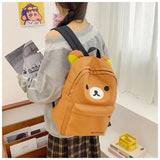 Riolio  Rilakkum Backpack Anime Student School Shoulder Bag Kids Cute Travel Backpack Children Birthday Gift