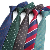 Riolio  Wholesale 8CM Men's Necktie Classic Ties For Man Wedding Business Party Polyester Dots Stripes Floral Jacquard Ascot Accessories