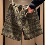 Riolio  Ethnic Style Printed Shorts Men's Fashion Trend Loose Versatile Couple Casual Five Points