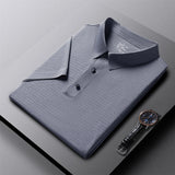Riolio Lightweight Polo Shirt Lapel Button Jogging Tops Summer Men's Solid Color Tshirts New Men Casual Streetwear Short Sleeve Shirts