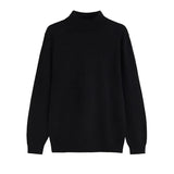 Riolio  Autumn and Winter Half Polo Turtle Neck Sweater Men's Korean Style Loose Fit Color Medium Neck Knitting Base Layer Top Sleeve