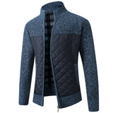 Riolio Autumn Winter New Mens Jacket Slim Fit Stand Collar Zipper Jacket Men Solid Thick Warm Jacket Men Sweater