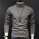 Riolio Man Thermal Turtleneck Casual Sleepwear Shirt S-2XL Sleeve Long Slim Coat 5colors Basic Sweater Bottom Winter