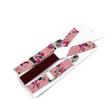 Riolio  Floral Cotton 2 Sizes Suspenders Parent Child Sets Men Women Kids Braces Adjustable Straps Male Pants Shirt Skirt Accessory Gift