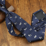 Riolio  New Trendy Mens Brown Green Navy Neckties 8cm Luxury Dots Floral Neck Ties Adult College Student Animal Printed Tie Cravat
