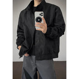 Riolio  Stand Jacket mens dproof Lightweight Thin Short Biker Style Motorcycle Jacket Solid Classic Autumn coat fall  Fashion Casual