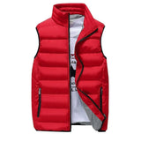 Riolio Men Vest Windproof Vest Men Jacket Sleeveless Vest Winter Jacket Casual Coat Men down Cotton Warm Thicken Waistcoat thick gilet