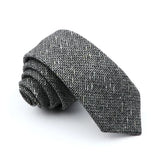 Riolio  Winter Daily Men's Women's 7cm Wool Tie Black Herringbone Brown Stripe Necktie Wedding Party Business Office Gifts Accessories