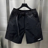 Riolio  Men's Large Pocket Waistband Work Shorts Summer Thin New Loose Straight Half Middle Pants