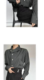 Riolio New Chinese Retro Design Niche Shirt Korean Style Fashion Trend Irregular High-end Shirt Neckline Chic Jacket Men Aesthetic