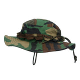 Riolio  New outdoor tactical Benny hat military fan round-brimmed  Velcro camouflage hat sunshade breathable  camping bucket hat