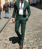 Riolio  2 Pieces New Best Selling Men Blazer Sets Formal Wedding Wear Suits Groom Tuxedos Peaked Lapel ( Jacket+Pants) Costume Homme