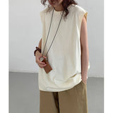 Riolio Summer Men Trendy Casual Streetwear Oversized Sleeveless T-shirt Youth Y2K Hip Hop Cotton Tank Tops Sports Basketball Vest