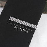 Riolio  Tie Pin for Men Necktie Accessories Silvery Colour Ties Metal Tone Simple Bar Clasp Practical Clasp Tie Clip Collar Clip Male