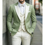 Riolio  Slim Fit 3 Pieces Blazer with Vest Pant Set Suits for Men Wedding Suits for Groom Guest Formal Classic Business Party Outfit