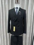 Riolio  New Striped Suit Set 2 Pieces For Men Wedding Groom Sets S-3XL Handsome Elegant Men's Double Breasted Suits Party Prom Wear