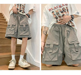 Riolio Mens Summer Cargo Shorts Multi Pocket Casual Outdoor Sports Workwear Lightweight Comfortable Hiking Shorts Trendy Fashion