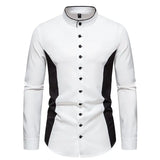 Riolio Luxury Clothes Men Blusas Estampadas Dress Shirt Patchwork Color Wedding Party Social Festival Hombre Steampunk Gentleman Shirts