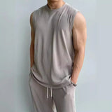 Riolio  Sports Vest Vest Suit Men Sleeveless T-shirt Summer Quick-drying Loose Trousers