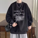 Riolio New Vintage Letter Printed Pullover Hoodies For Men Goth Sweatshirts Streetwear Oversize Hoody Hip Hop Fleece Y2K Clothes