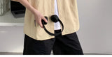 Riolio Working Pocket Solid Color Pure Cotton Short-sleeved Shirt Fashionable Summer Lapel Button Functional Half-sleeved Cardigan