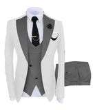 Riolio  3pcs Men Coat Business Formal Slim Fit Suit Costumes Pour Homme Set Party Vest Pants Wedding Blazer Verde Hombre Terno Masculino