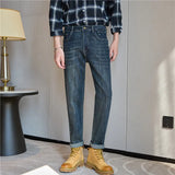 Riolio Spring Jeans Men's High quality Classic Slim Straight Trousers Fashion Stretch Cotton Casual Denim Pants Brand Clothes